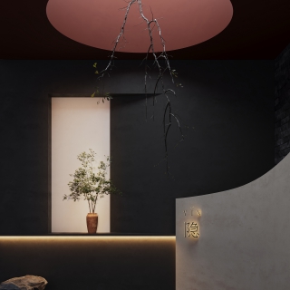 暗黑中式餐厅玄关