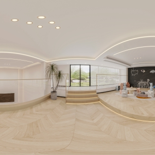 现代挑空休闲区360