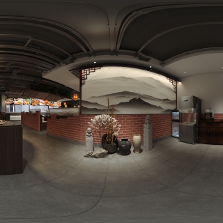 新中式餐厅角度3全景