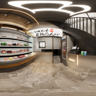 工业烧烤店一楼