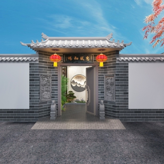 新中式庭院门头