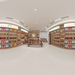 现代烟酒店全景