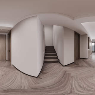 现代2楼楼梯间全景