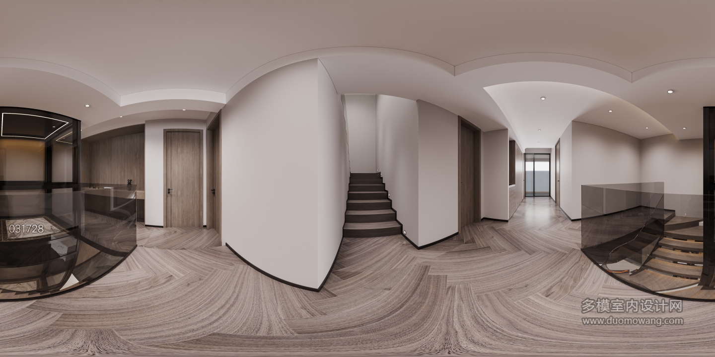 现代2楼楼梯间全景