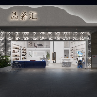 现代门头夜景