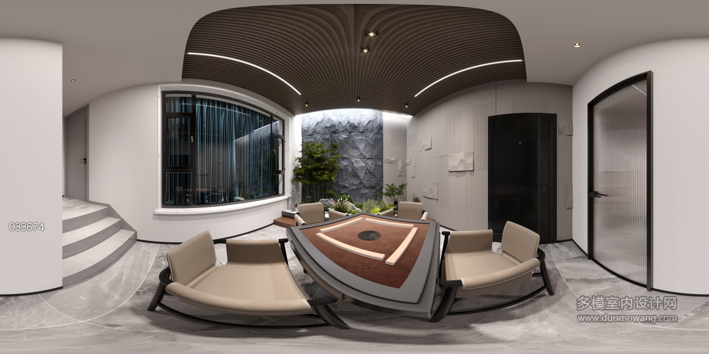 现代棋牌室全景