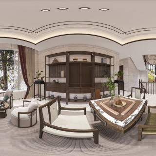 新中式棋牌区全景