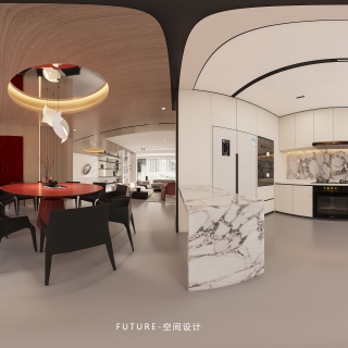 一楼现代餐厅厨房360