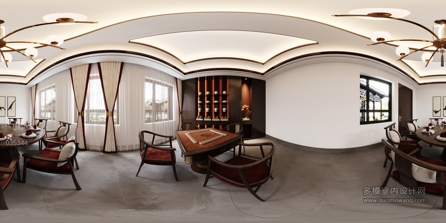 新中式餐厅全景