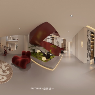 负二楼现代品茶娱乐区360