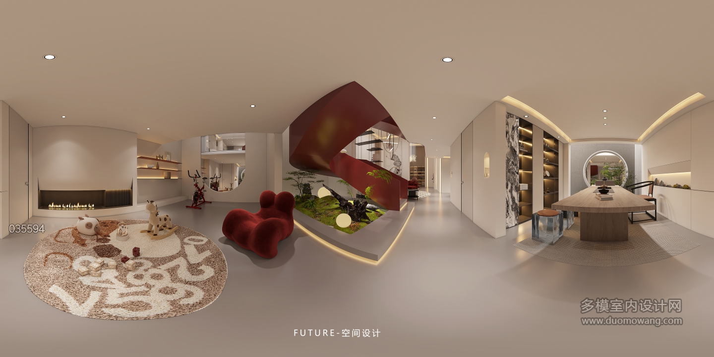 负二楼现代品茶娱乐区360