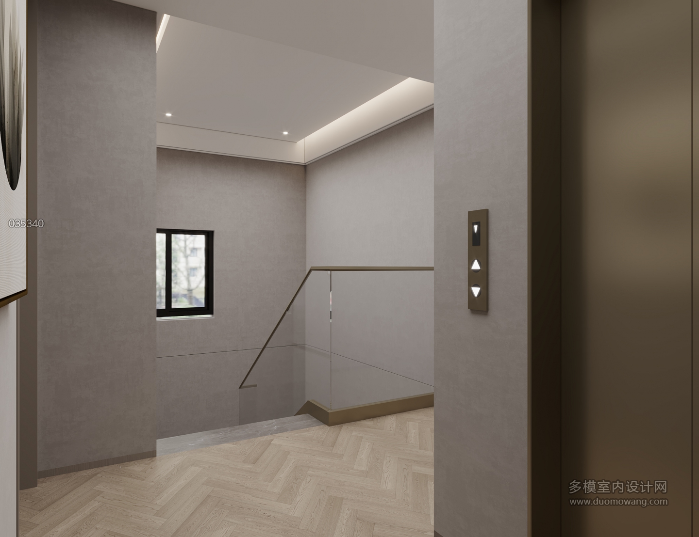 现代楼梯间2楼