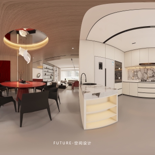 一楼现代餐厅厨房360