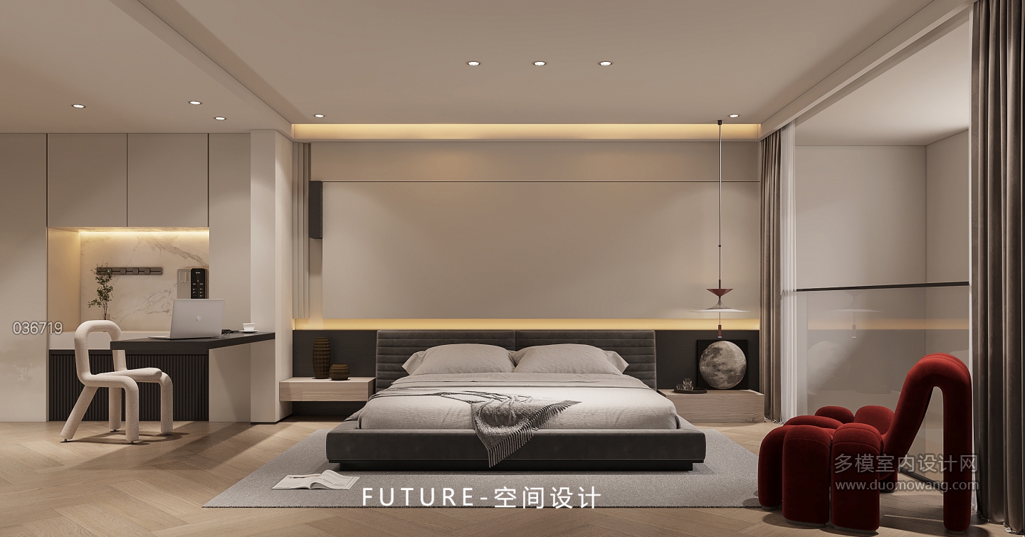 负一楼现代卧室