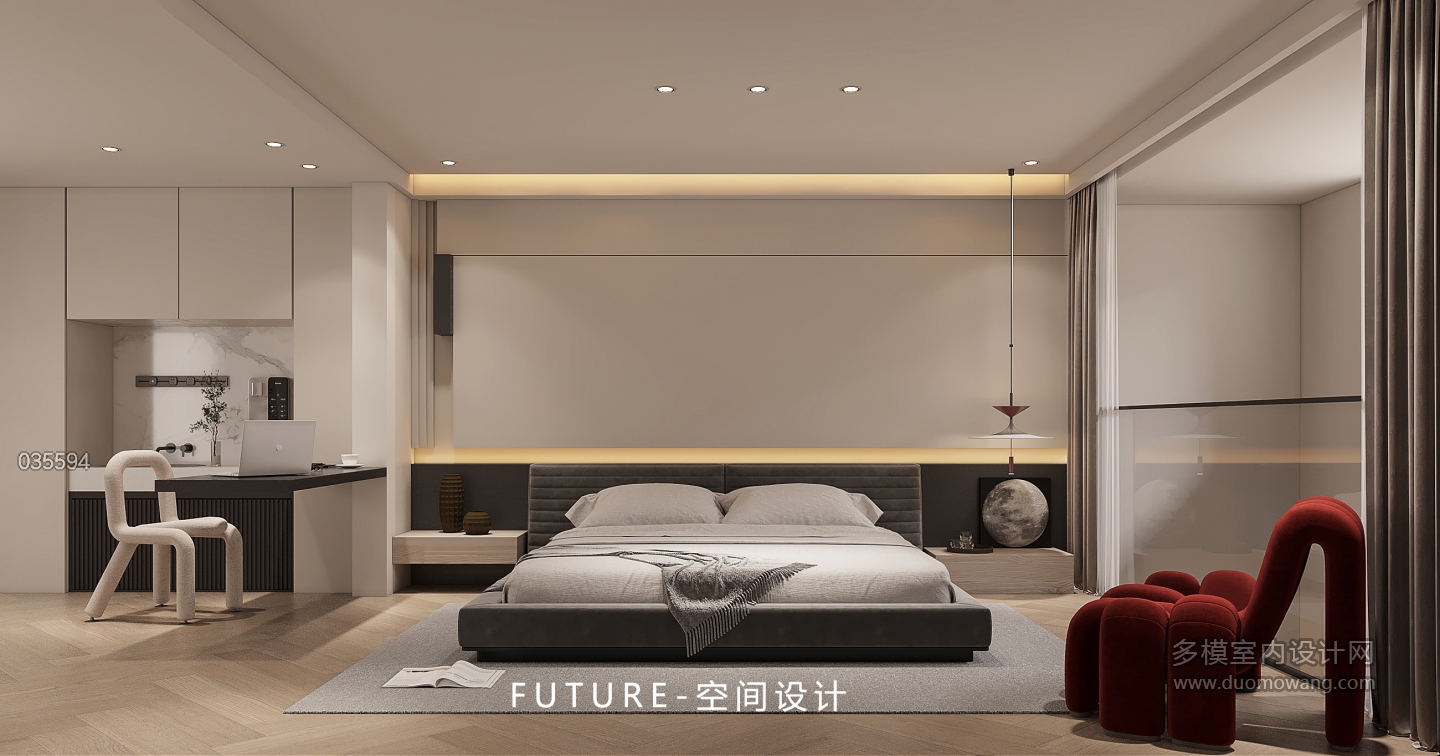 负一楼现代卧室