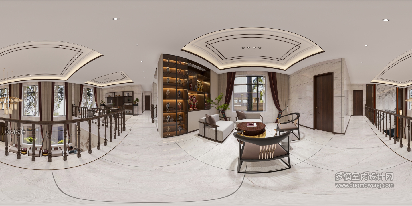 新中式休闲展示区全景