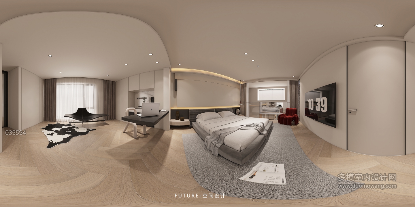 负一楼现代卧室360