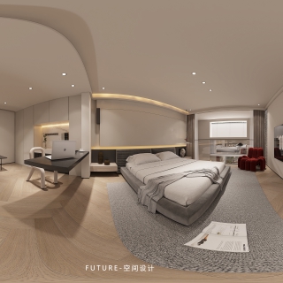 负一楼现代卧室360