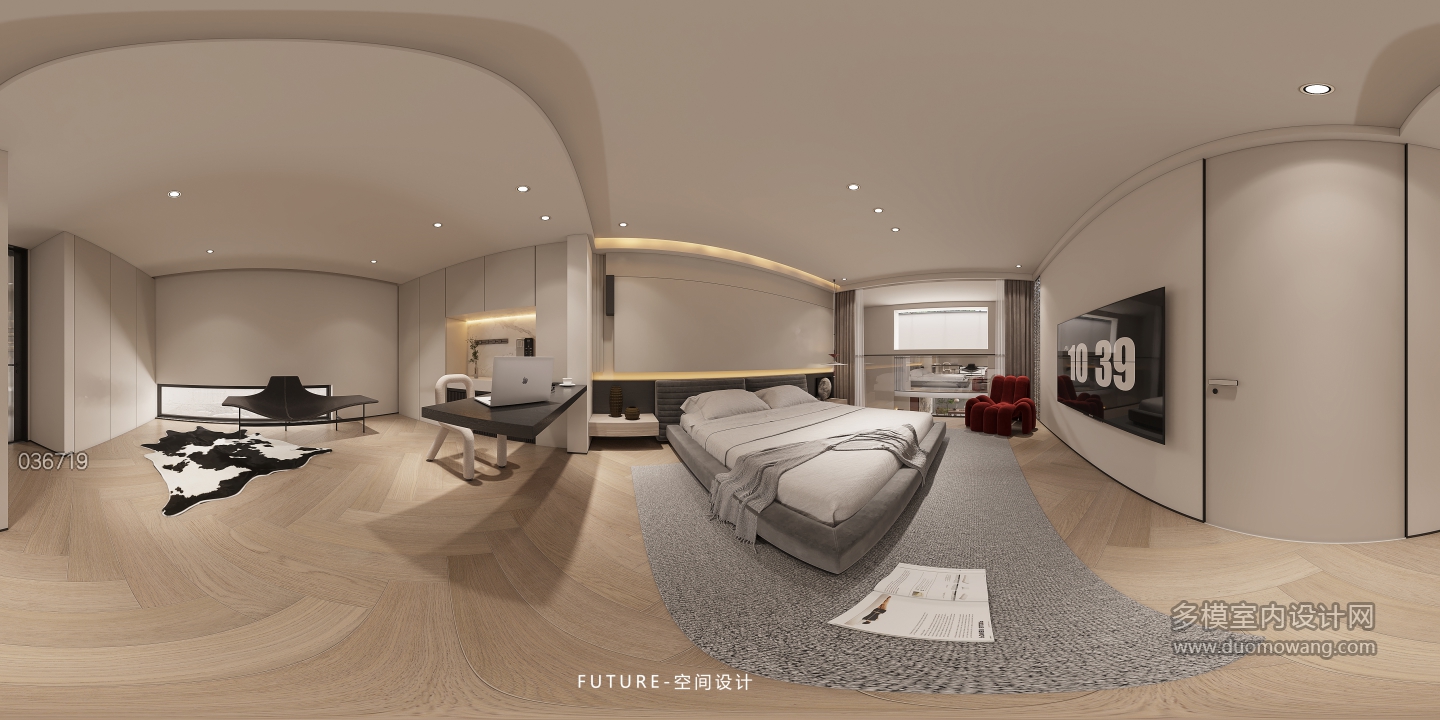 负一楼现代卧室360