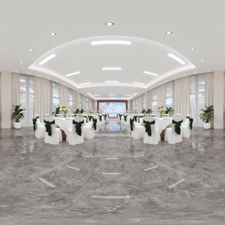 现代宴会厅全景 拷贝