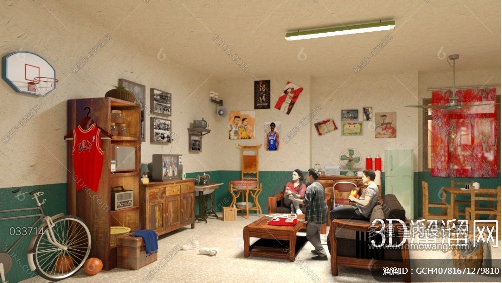 复古客餐厅3D模型 GCH40781671279810