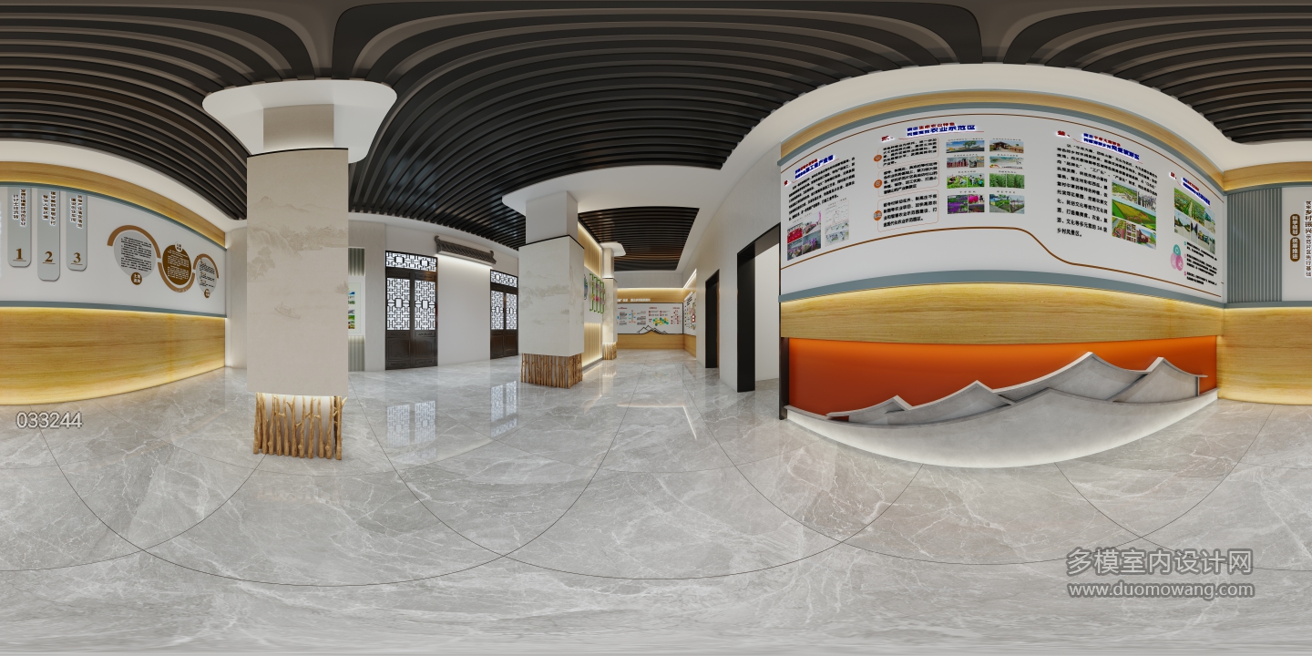 新中式乡村振兴展厅一楼全景03