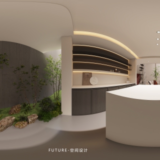 负二楼现代品酒区360