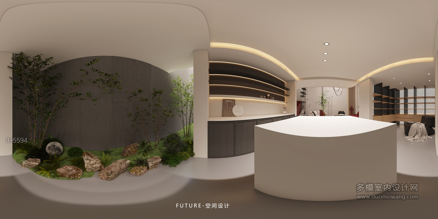 负二楼现代品酒区360