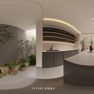 负二楼现代品酒区360
