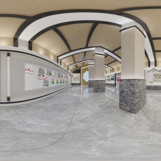新中式乡村振兴展厅二楼全景02