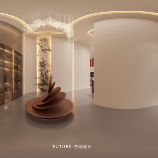 负二楼现代门厅360