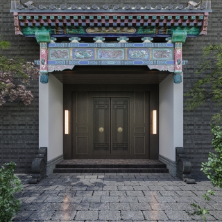 后院门