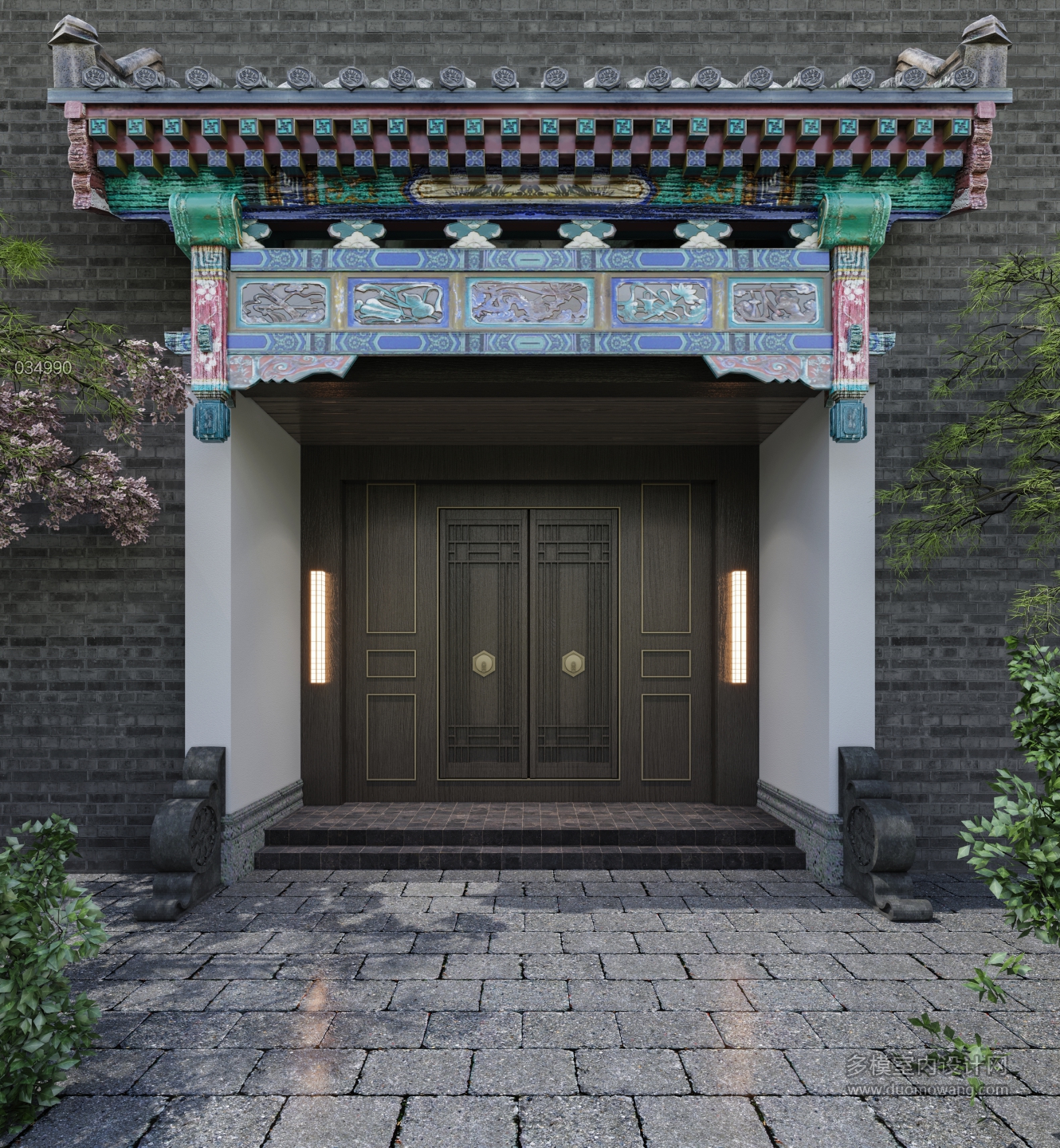 后院门