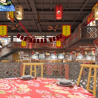 复古餐厅大厅
