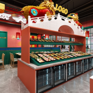 新中式国潮火锅店静态b
