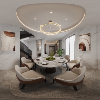 现代一楼餐厅360