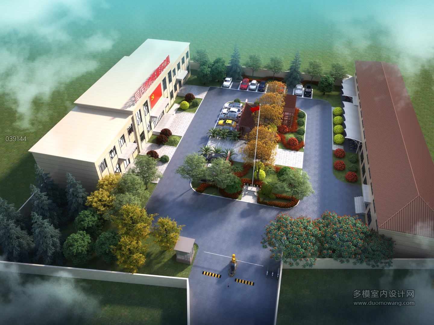 五棵树党建广场鸟瞰2
