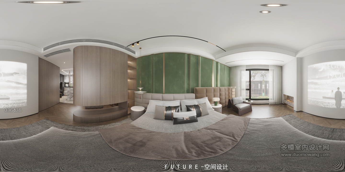 现代一楼主卧全景