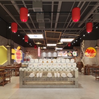 工业火锅店特写1
