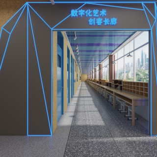 现代走廊门头