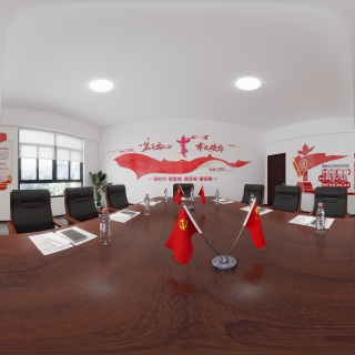 现代会议室全景