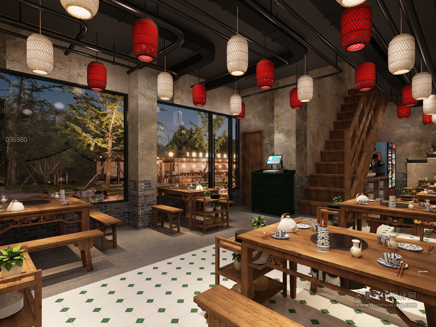 复古火锅店全景1静态