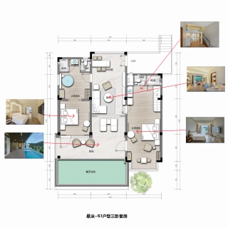 悬泳-S1户型三卧套房彩屏