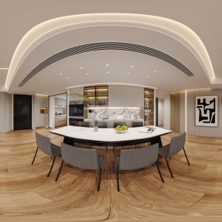 现代极简餐厅360
