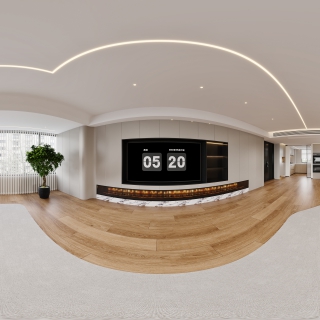 现代极简客厅360