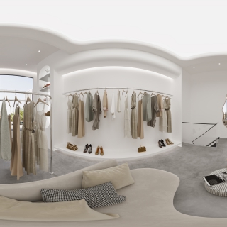 现代简约服装店全景