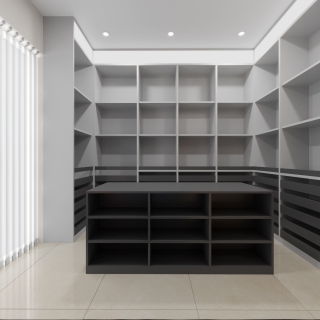现代家居展厅工具储放区