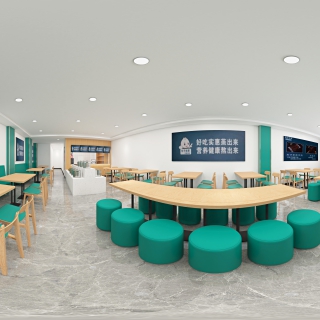 现代 包子店铺  全景