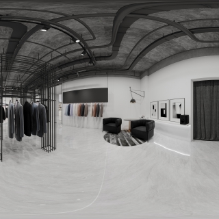 现代服装店全景
