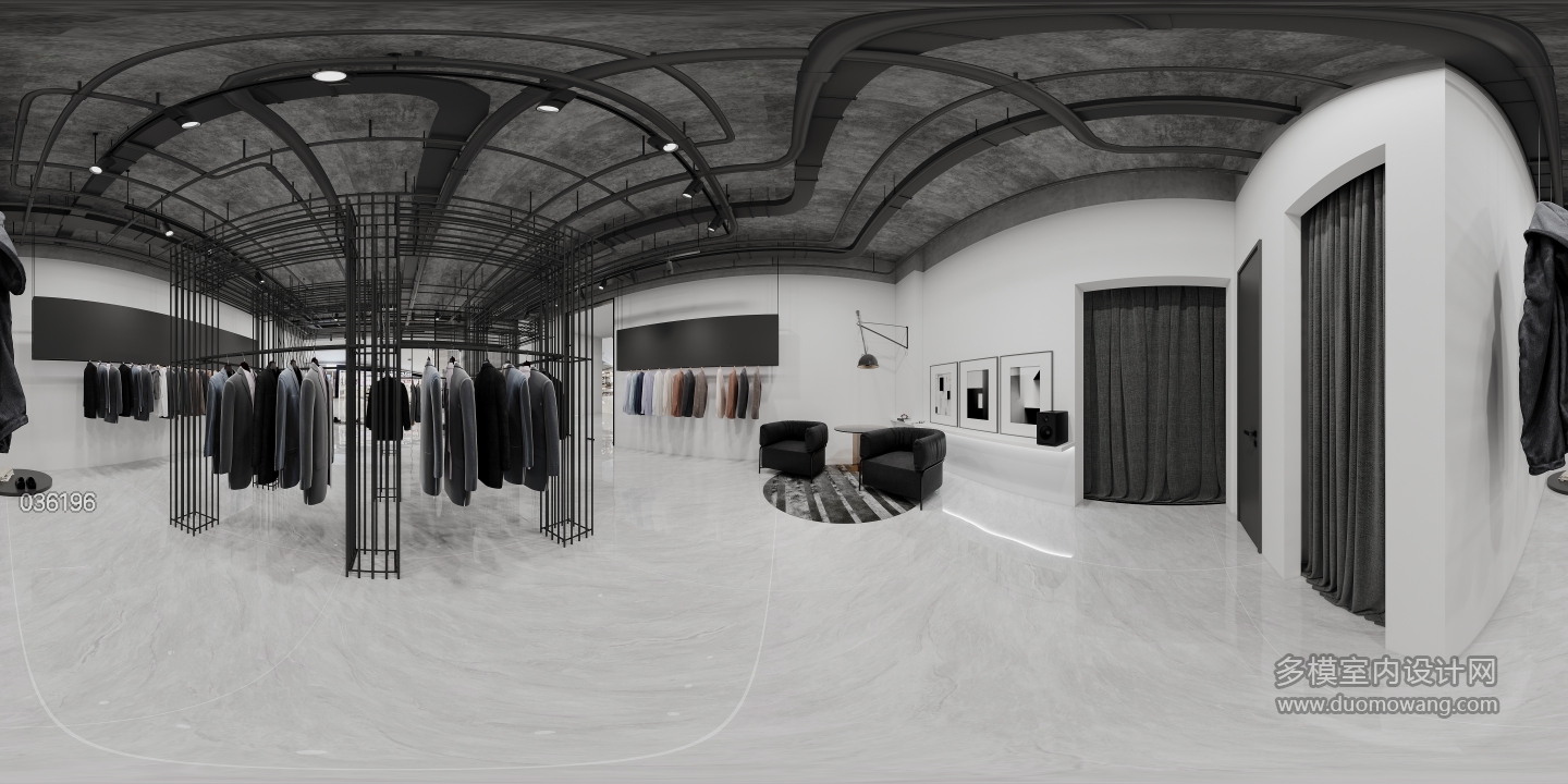 现代服装店全景